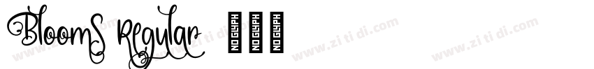 Blooms Regular字体转换